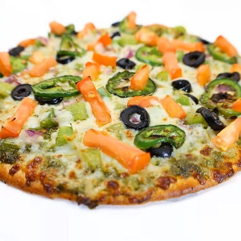 Savor our veggie pizza